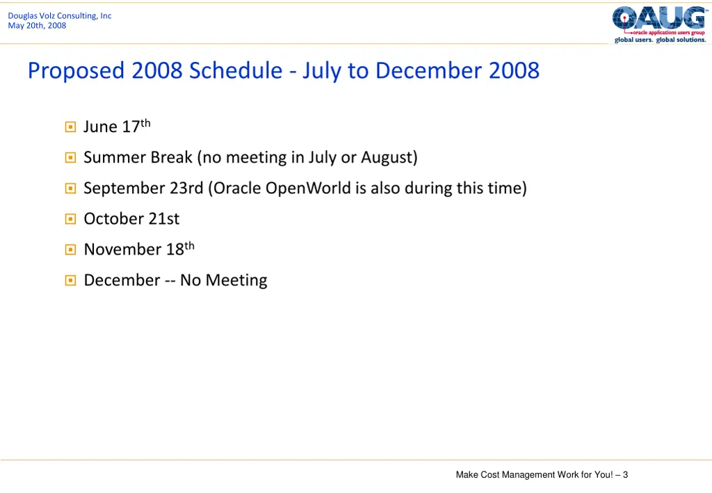 douglas volz consulting inc may 20th 2008 2