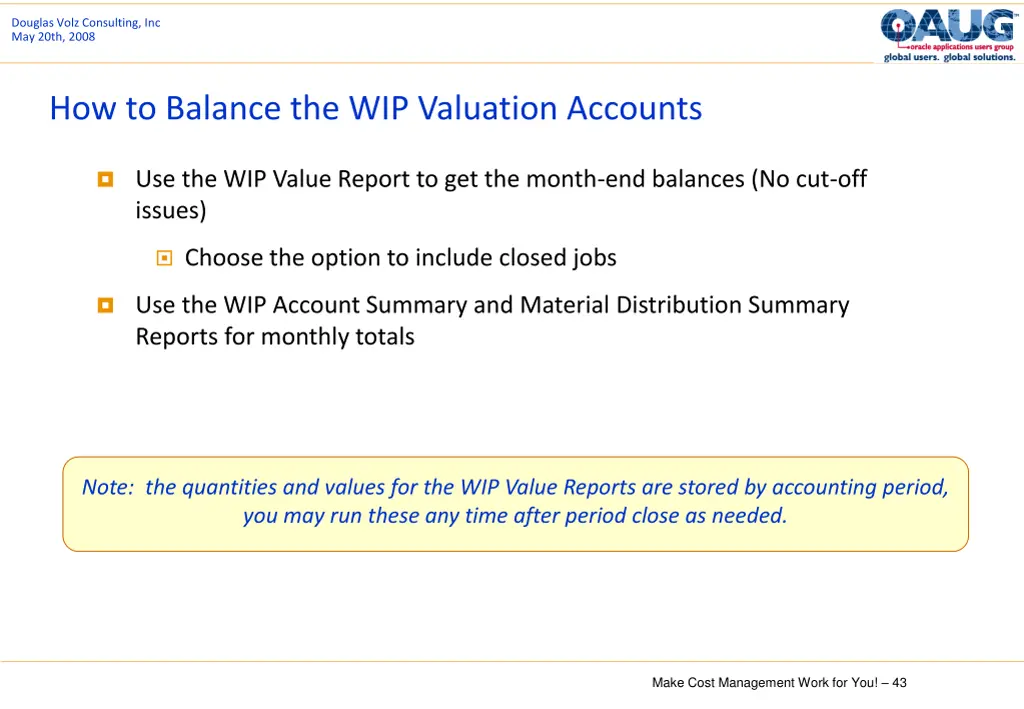 douglas volz consulting inc may 20th 2008 42
