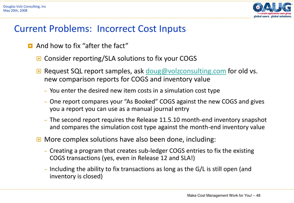 douglas volz consulting inc may 20th 2008 47