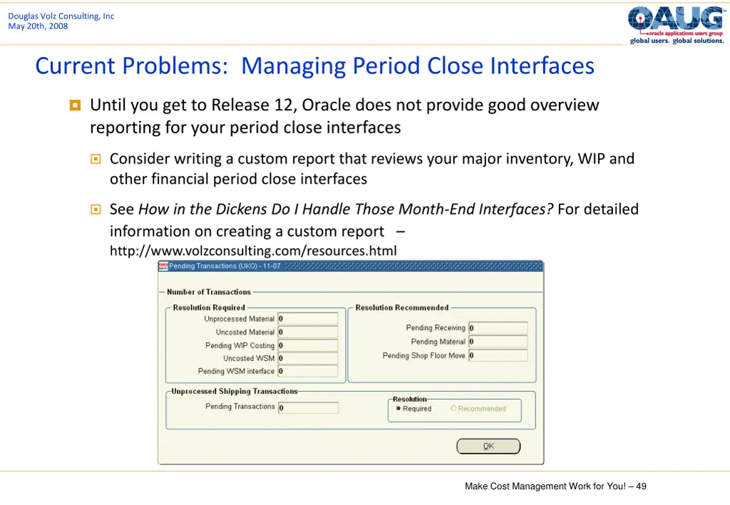 douglas volz consulting inc may 20th 2008 48