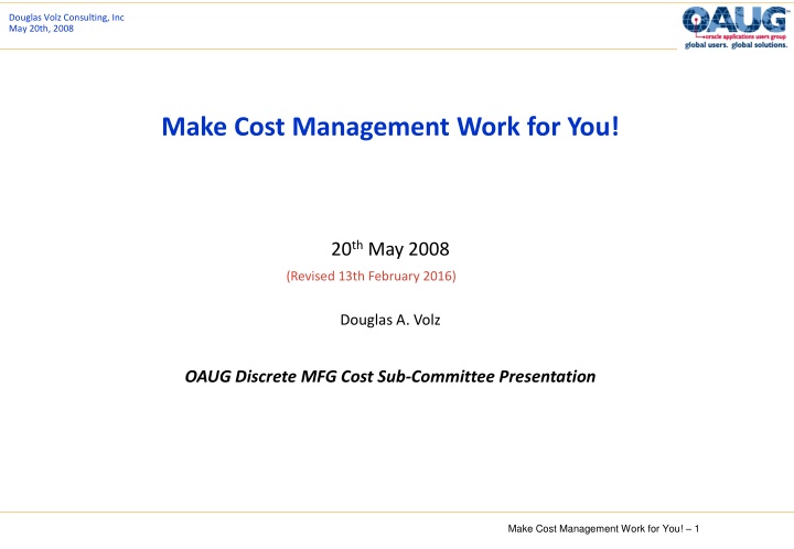 douglas volz consulting inc may 20th 2008