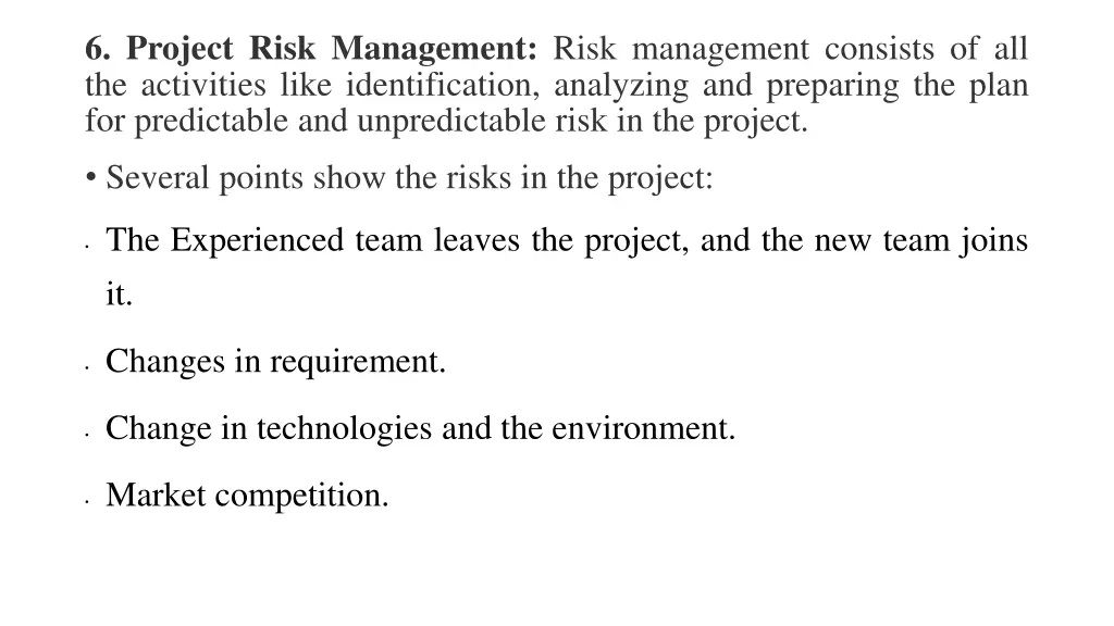6 project risk management risk management