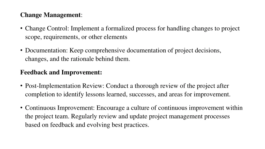 change management