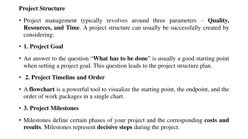 project structure