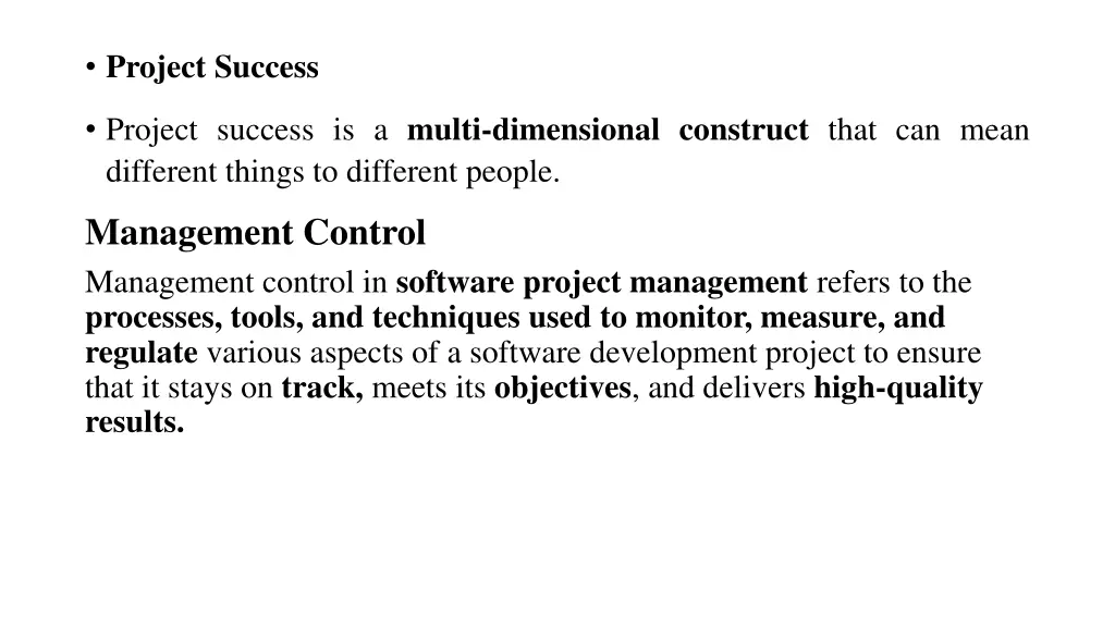 project success