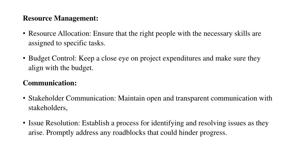 resource management