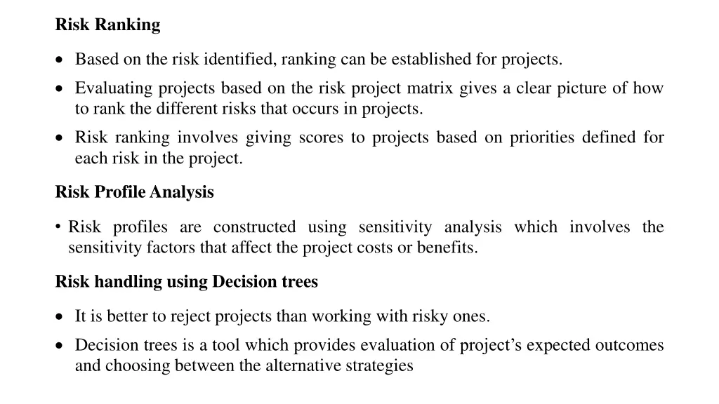 risk ranking