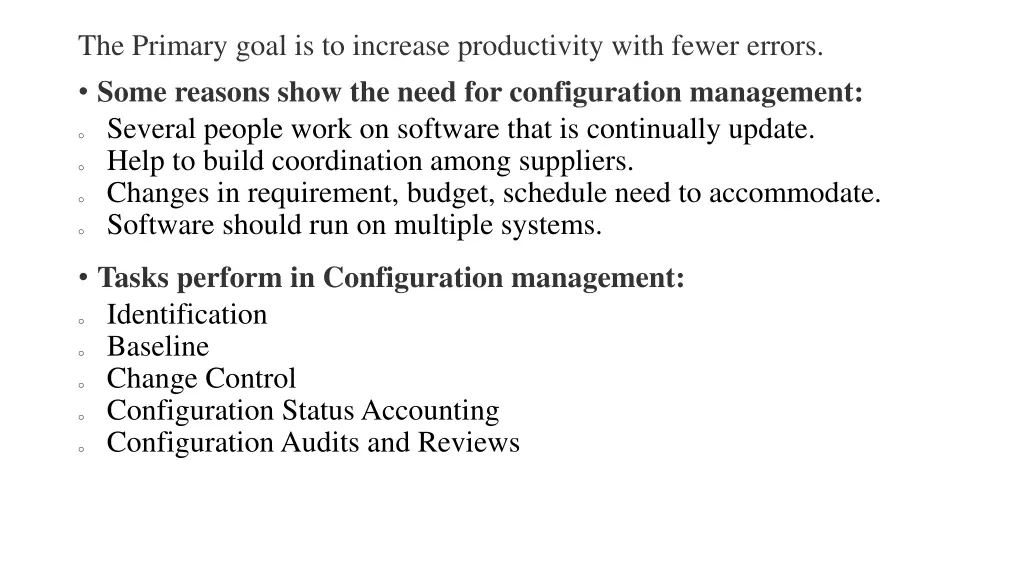 the primary goal is to increase productivity with