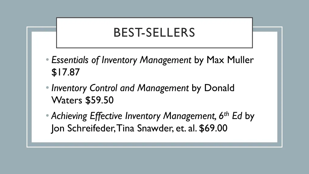 best sellers