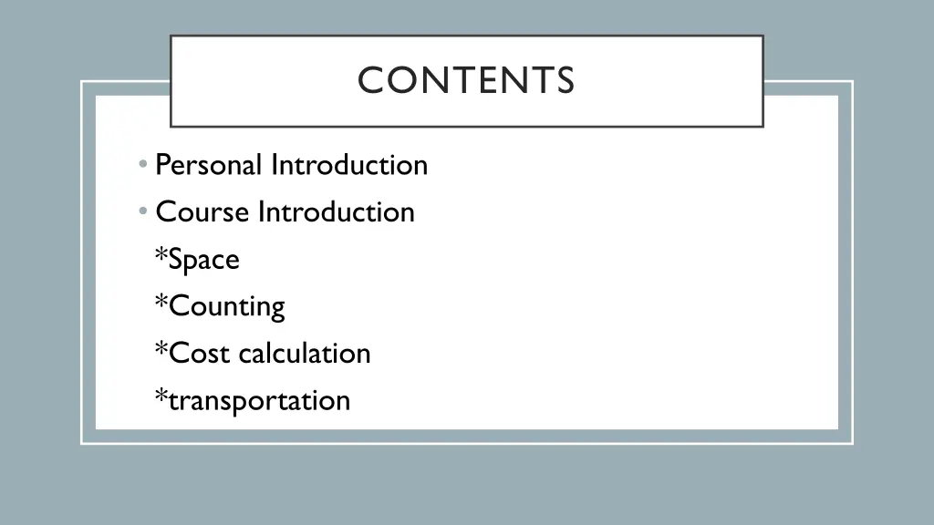 contents