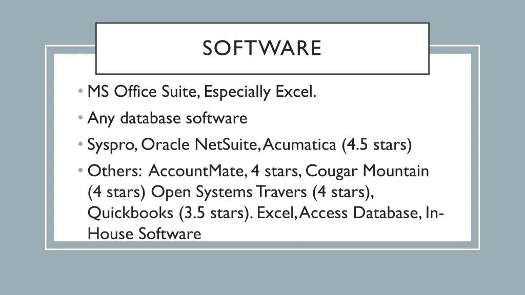 software
