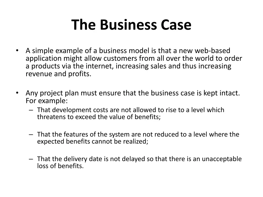 the business case 1