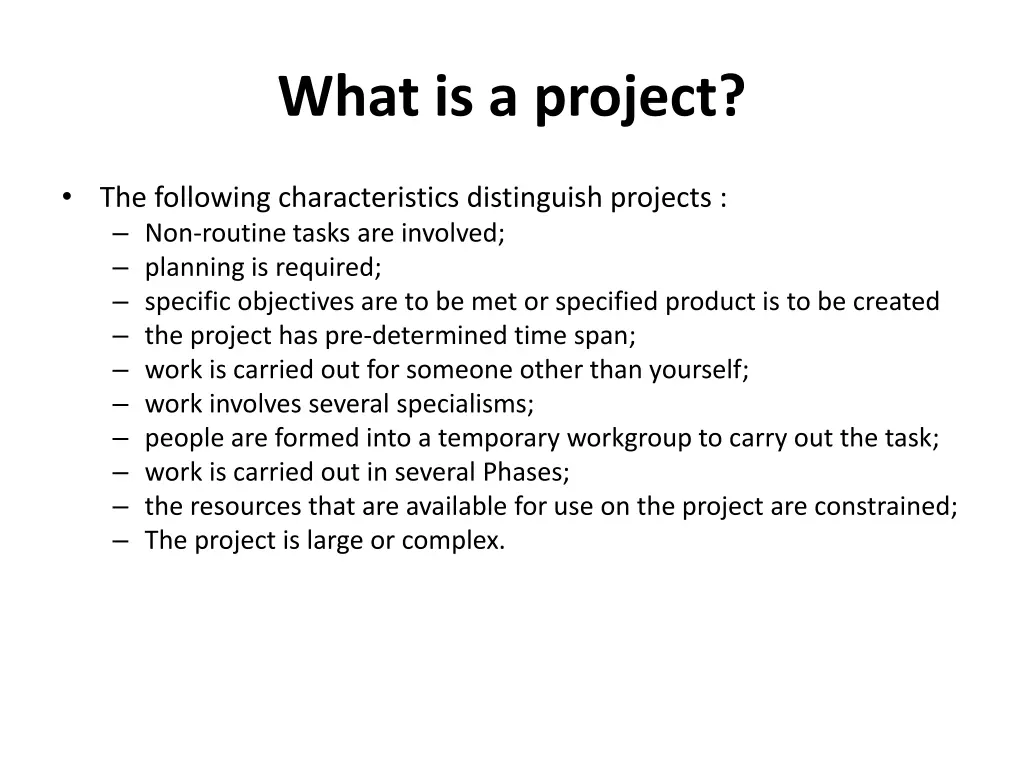 what is a project