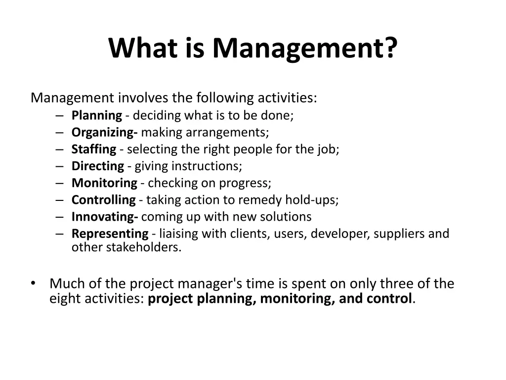 what is management