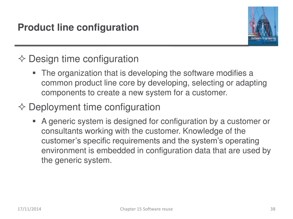 product line configuration