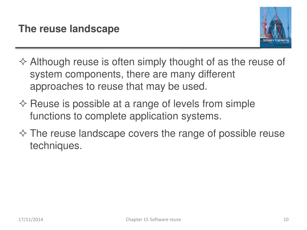 the reuse landscape 1