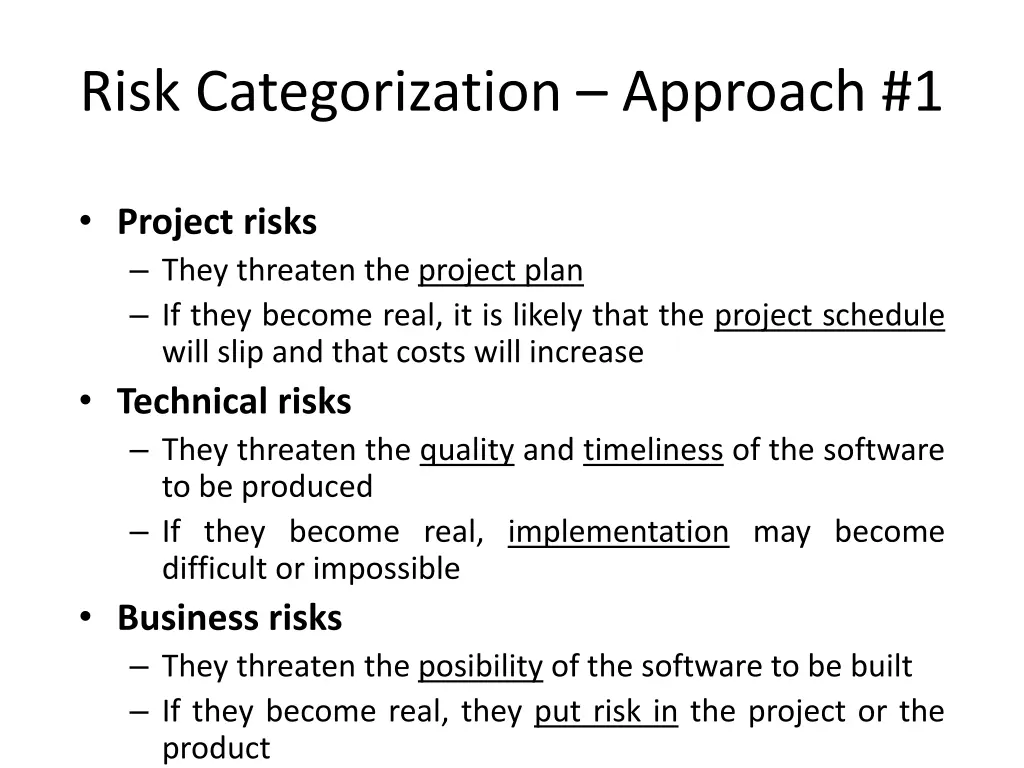 risk categorization approach 1