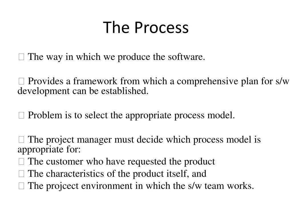 the process