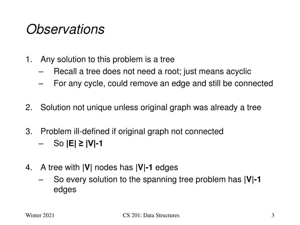 observations