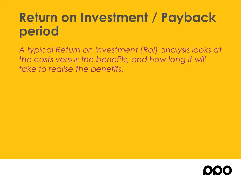 return on investment payback period