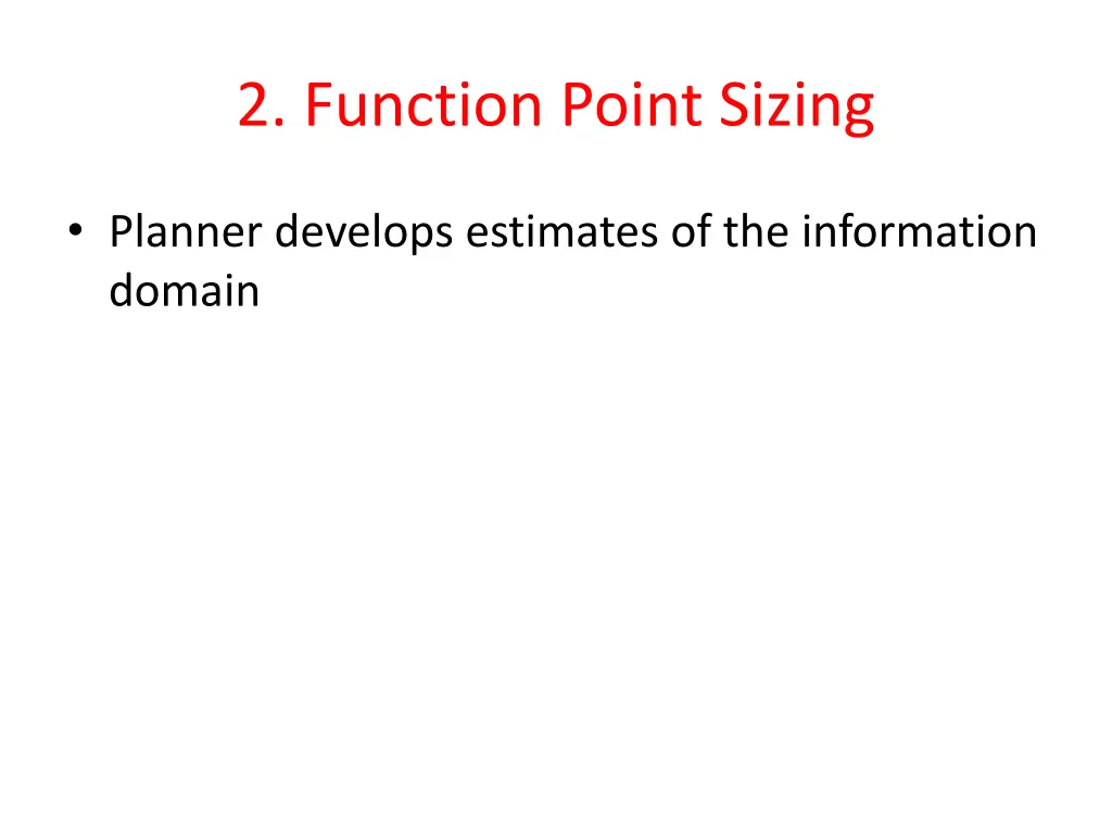 2 function point sizing