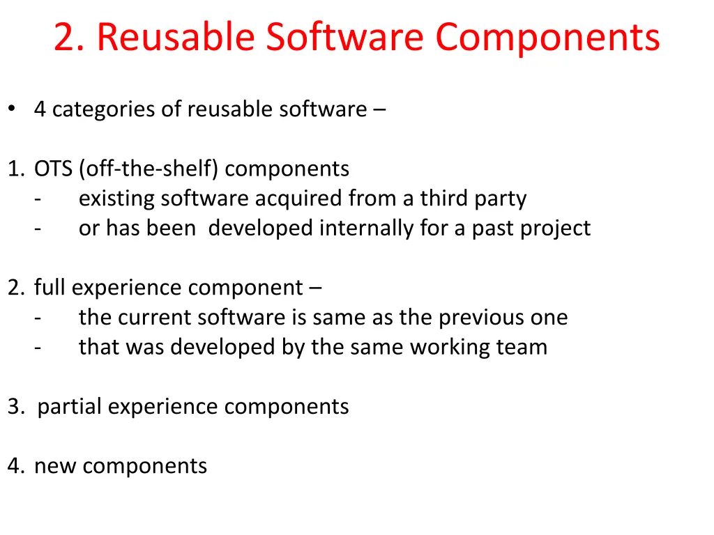2 reusable software components