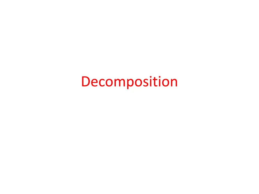decomposition