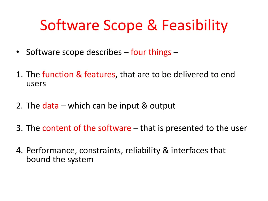 software scope feasibility