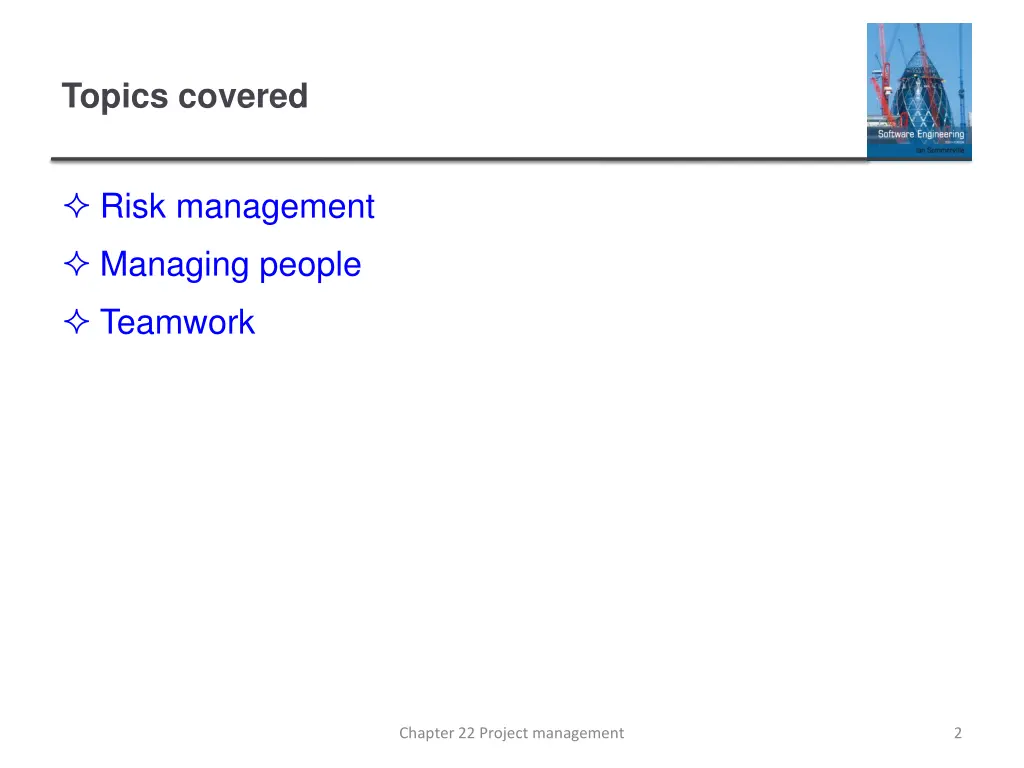 topics covered