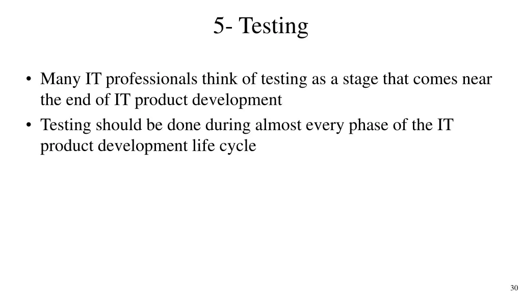 5 testing