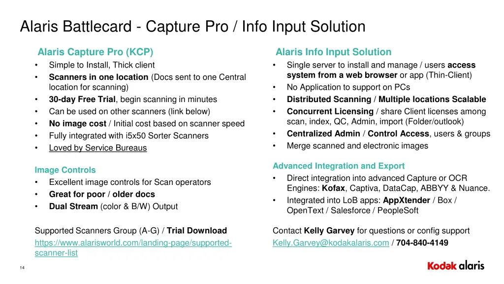 alaris battlecard capture pro info input solution