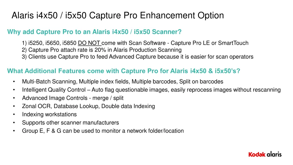 alaris i4x50 i5x50 capture pro enhancement option