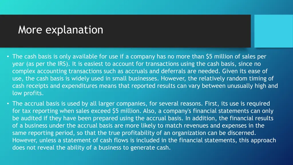 more explanation