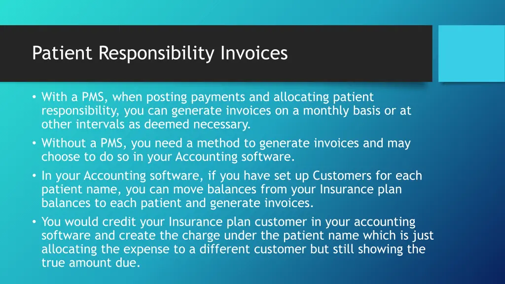 patient responsibility invoices