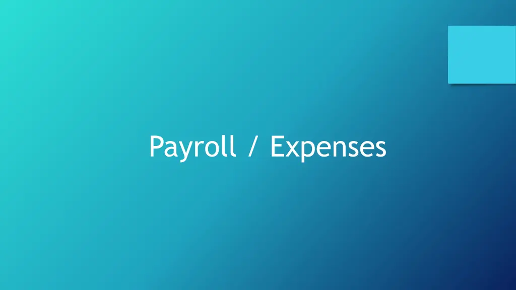 payroll expenses