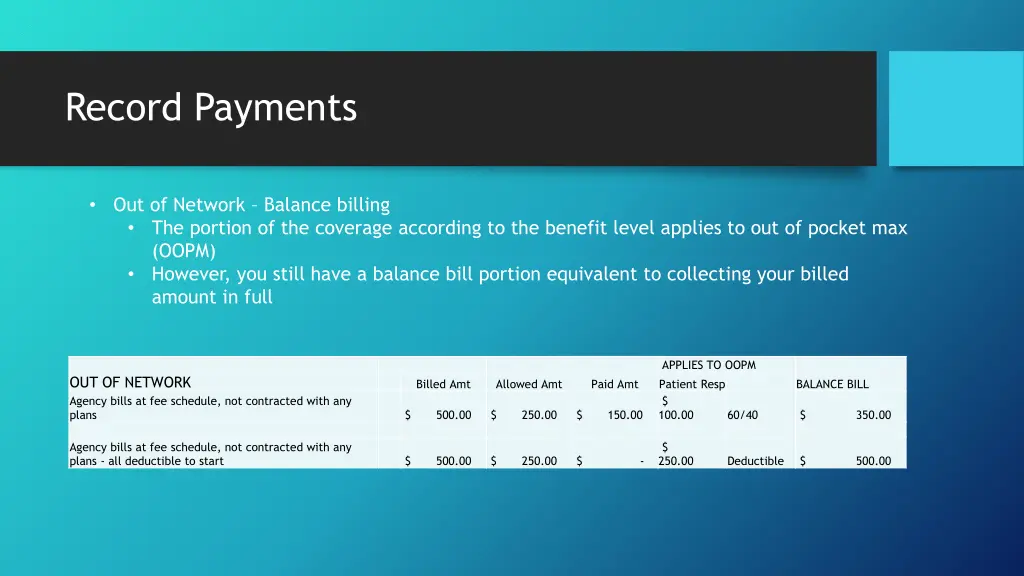 record payments 1