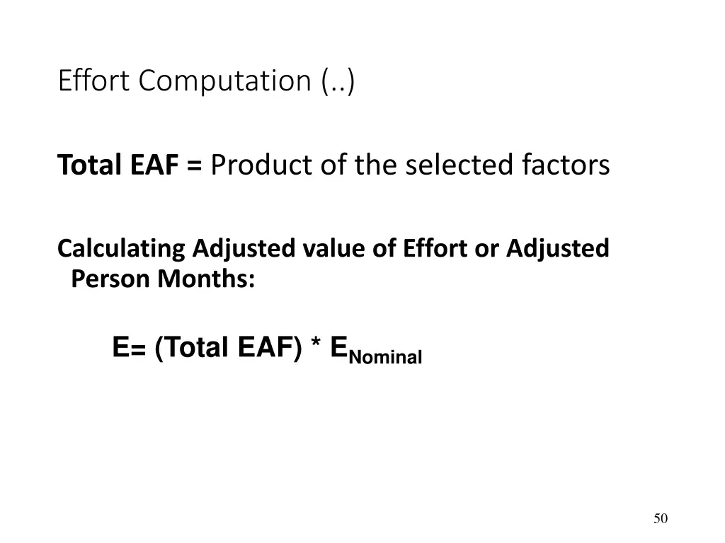 effort computation 2