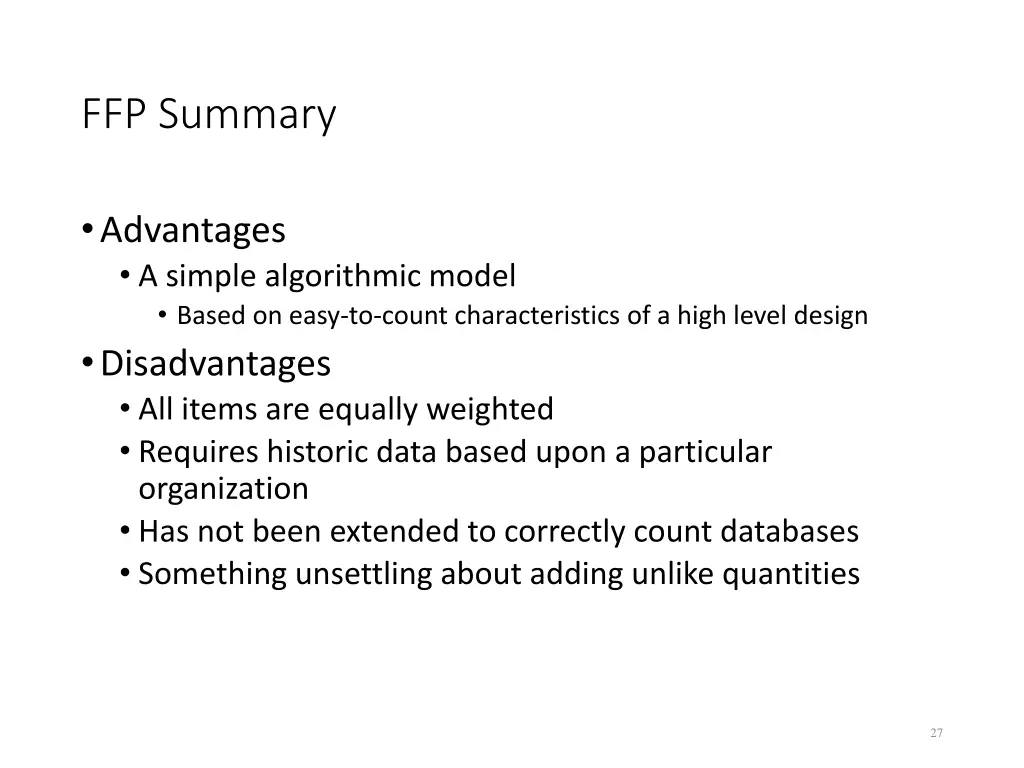 ffp summary