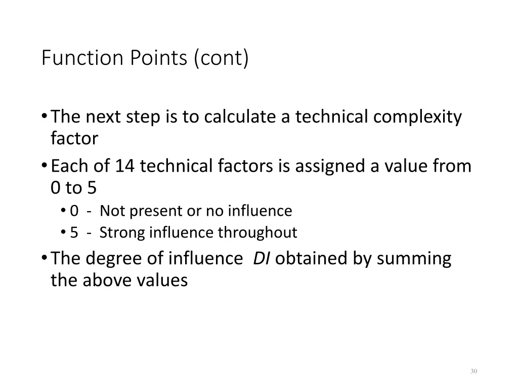 function points cont 1