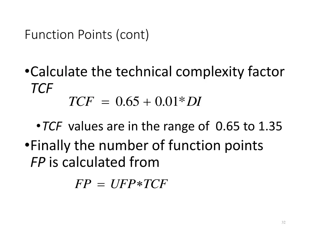 function points cont 3