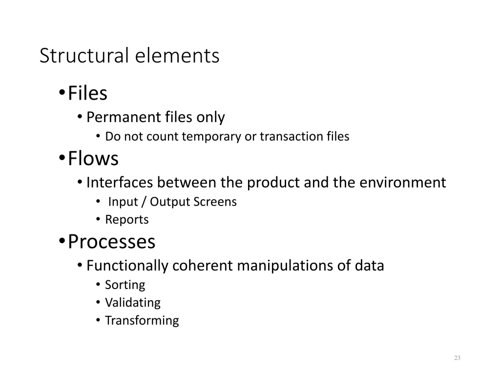 structural elements