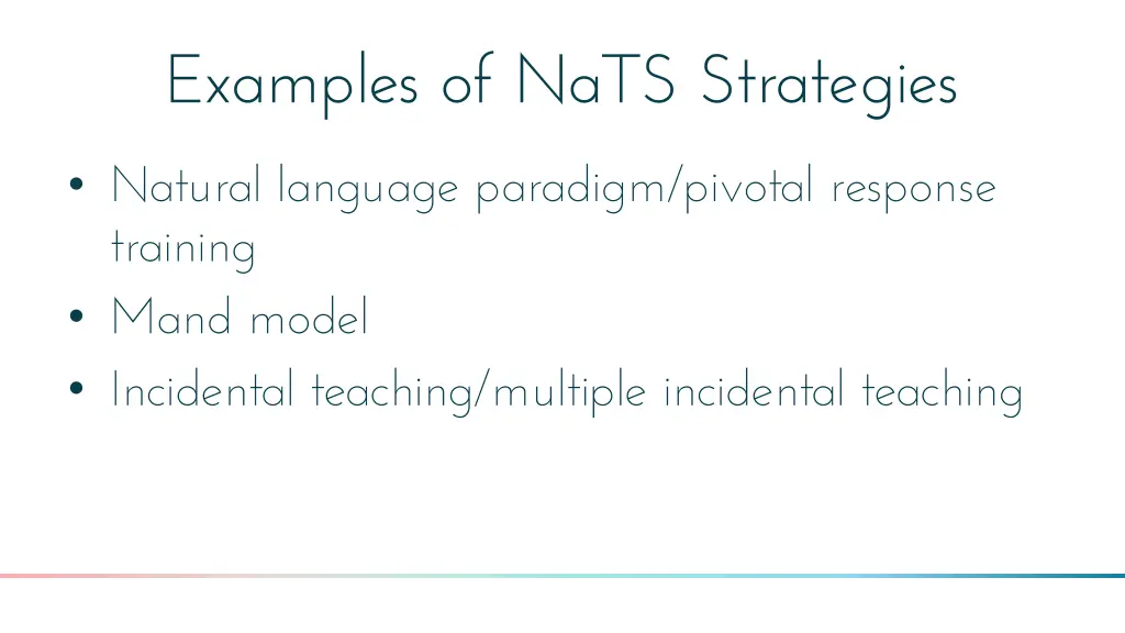 examples of nats strategies