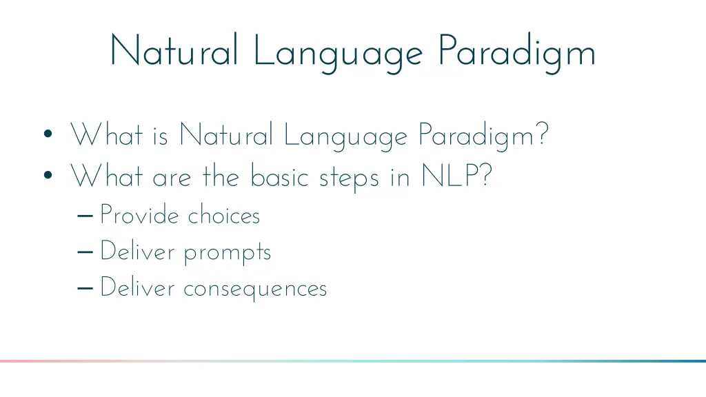 natural language paradigm