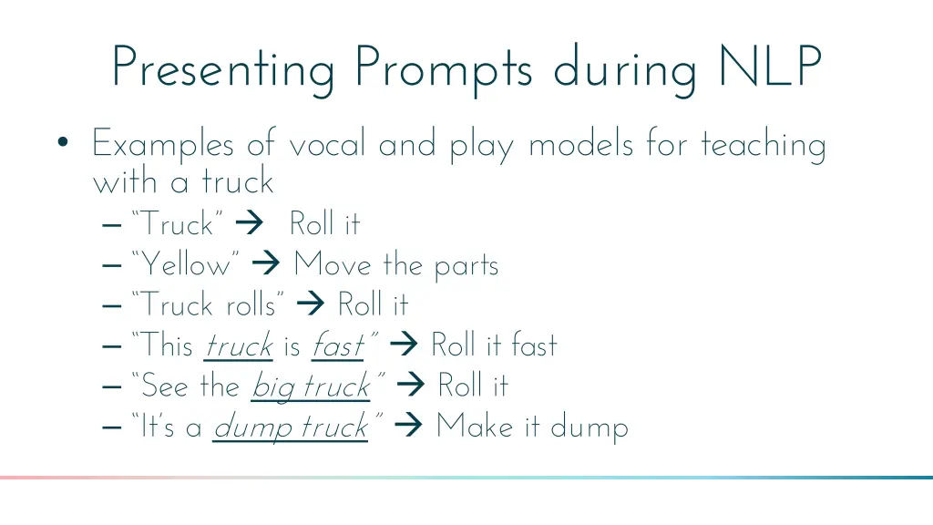 presenting prompts during nlp 3