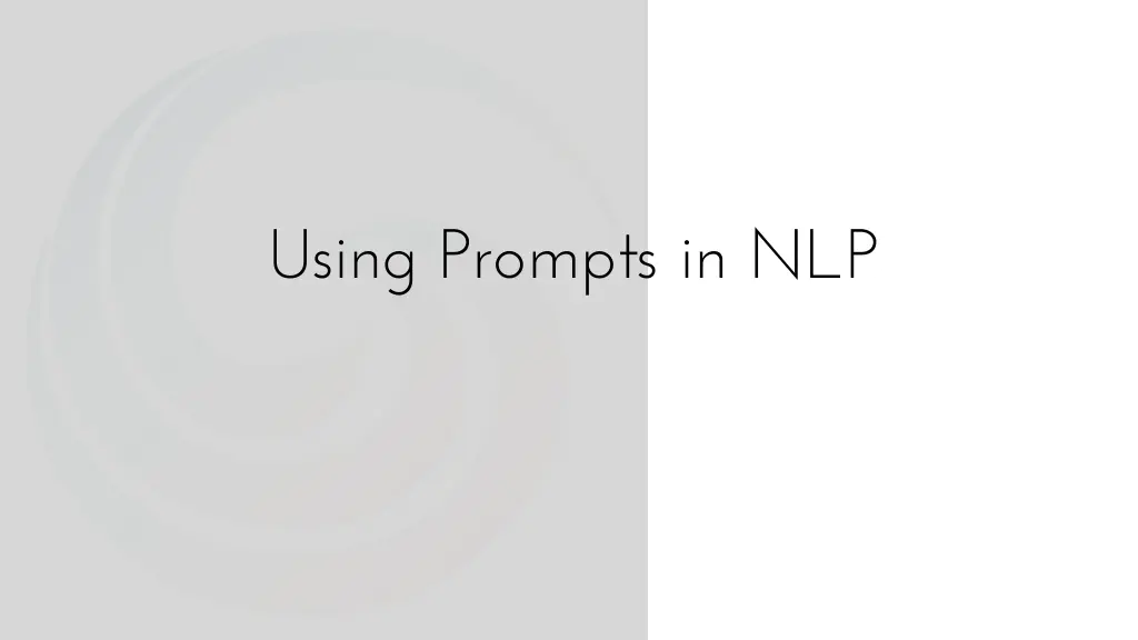 using prompts in nlp