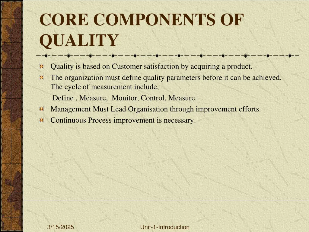 core components of quality