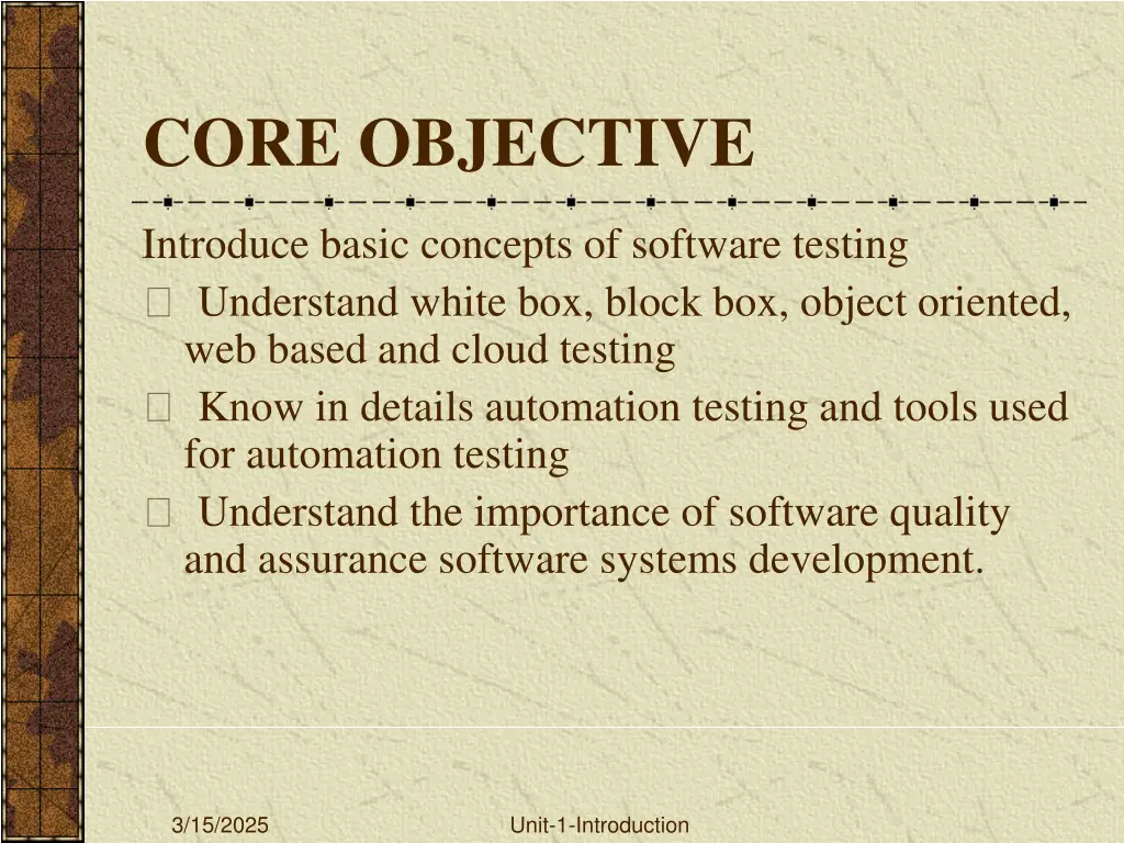 core objective
