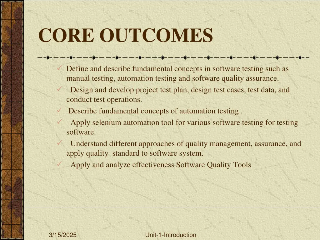 core outcomes