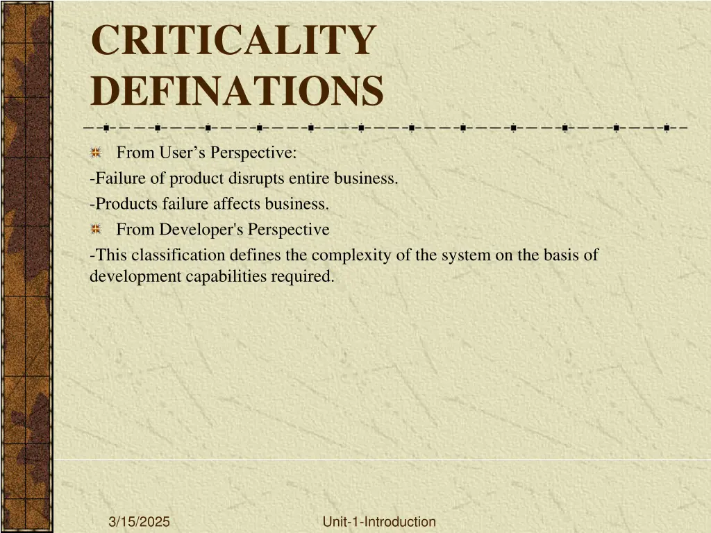 criticality definations