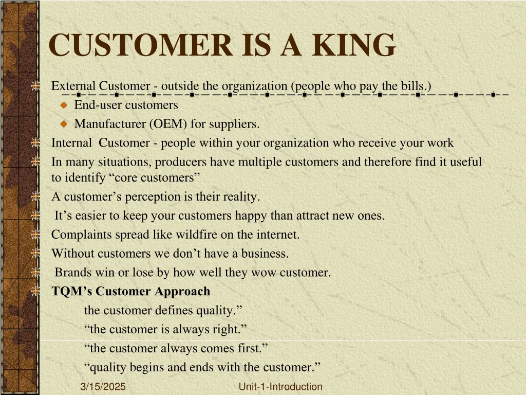 customer is a king